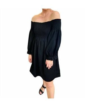 Jade Melody Tam Smocked Dress - Black