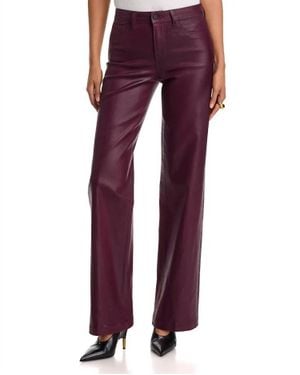 L'Agence Clayton Wide Leg Jeans - Red