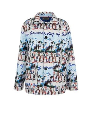 ALESSANDRO ENRIQUEZ Quilted Technical Fabric Jacket - Blue