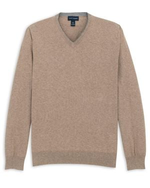 Scott Barber The Classic 12Gg V-Neck Sweater - Brown