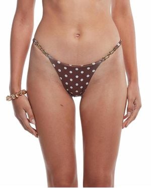CAPITTANA Eve Polka Dot Bikini Bottom - Pink