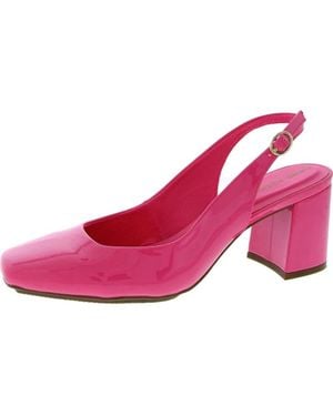 Anne Klein Lizette Slingback Patent Leather Block Heel Zogg2911 - Pink