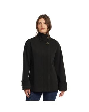 Ellen Tracy Bold Twill Peacoat - Black