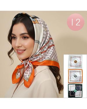 TRUEDAMES Lightweight Square Scarf Wrap Set - Multicolor