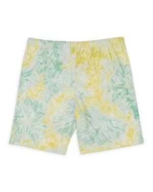 CALLIPYGIAN Textured Tie Dye Bike Shorts - Yellow