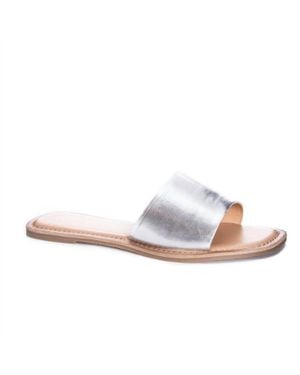 Chinese Laundry Regina Slide Sandals - White