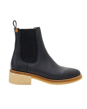 El Naturalista Irati Block Heel Ankle Boot - Blue