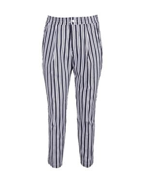 Giampaolo Tailored And Striped Pants With Button Closure - Blue