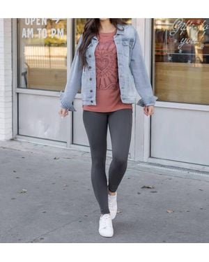 Grace and Lace Squat Proof Leggings - Gray