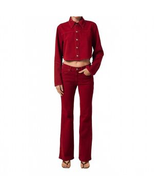 Le Jean Cowboy Bootcut Mid Rise Jeans - Red