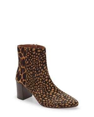 Madewell The Fiona Ma450 Boots Leopard Haircalf Bootie Jobb1387 - Brown