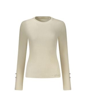 Guess Bianco Viscose Sweater - Natural