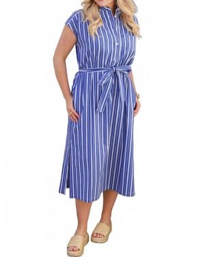 Suncoo Cara Shirt Dress - Blue
