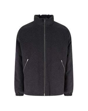 Jil Sander Dark Padded Wool Jacket - Black