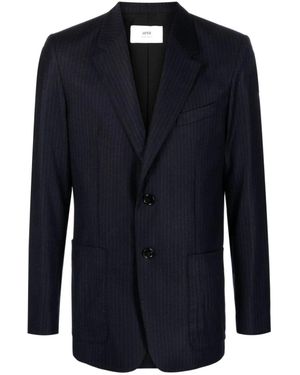 Ami Paris Tailored Pinstripe Jacket - Blue