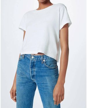 RE/DONE 1950S Hanes Boxy Crop Tee - Blue
