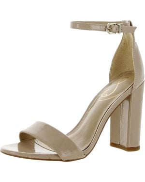 Sam Edelman Yaro Ankle Strap Sandal Heel Chai Latte Patent E851161271 - Natural
