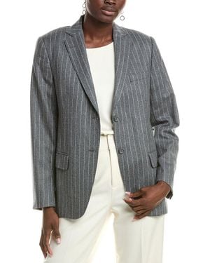 Officine Generale Officine Generale Charlene Chalkstripe Wool Blazer - Gray