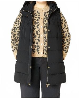 Dex Hooded Puffer Vest - Black