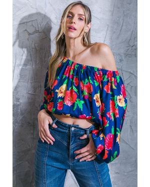 TRUEDAMES Unforgettable Muse Woven Top - Gray