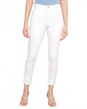Charlie b Frayed Hem Twill Jean - White