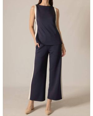P.Cill Cara Contrast Border Top - Blue