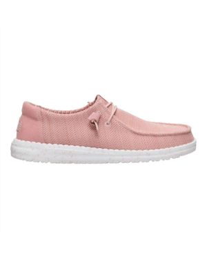 HEYDUDE Wendy Stretch Sox Slip-On Shoes - Pink