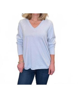 Repeat Cashmere Cotton Cashmere Blend Round Hem Pullover - Blue