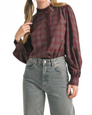 ..,merci Winnie Button Down Top - Red