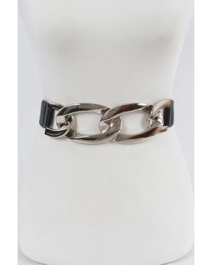 Fashnzfab Oversize Chain Elastic Belt - Gray