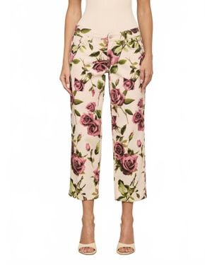 L'Agence Blaine Cropped Stovepipe Jean - Multicolor