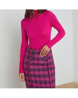 L'Agence Flora Turtle Neck Sweater - Purple