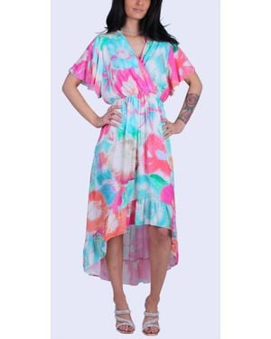 Gigi Moda Verona Floral Maxi Dress - Red