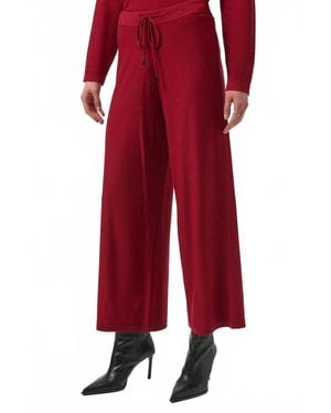 Joseph Ribkoff Sequined Wide Leg Culotte Pants - Red
