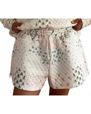 Sunkissed Coconut Christmas Holiday Quilted Shorts - Multicolor
