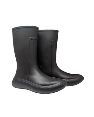 Ferragamo Gancini Detail Rain Boot - Black