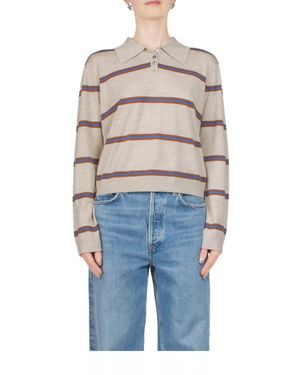 Leset James Stripe Polo - Blue