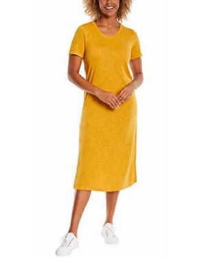 Jessica Simpson Short Sleeve Midi Dress - Yellow