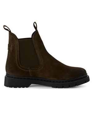 TMRS Tamaris Suede Leather Classic Chelsea Ankle Boots - Brown