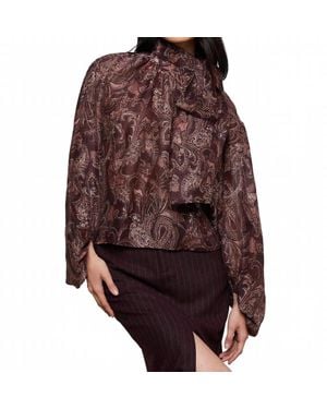 L'Agence Rhett Oversized Blouse - Brown