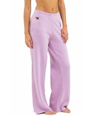 Aviator Nation 5 Stripe Sweatpants - Purple