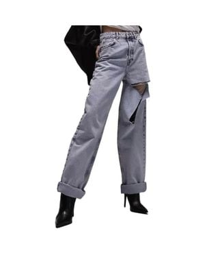 TOPSHOP Oversized Mom Jeans - Black