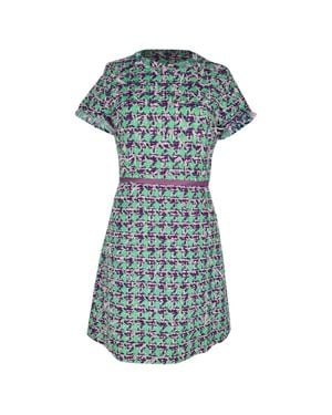 Moschino Boutique Tweed Mini Dress - Blue