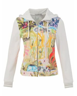 Dolcezza Print Hooded Jacket - White