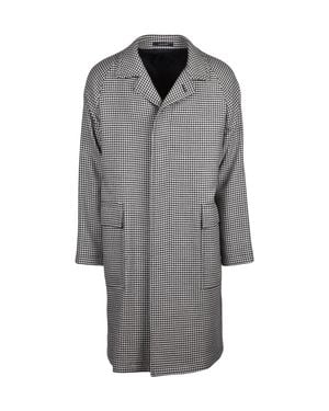 Tagliatore Tailored Houndstooth Virgin Wool Coat - Gray