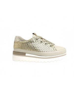 Softwaves Leyla Woven Tie Sneakers - White