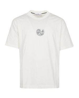 Stone Island Logo Iconic Cotton T-Shirt - White