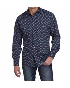 Roper Button Down Long Sleeve Shirt - Blue