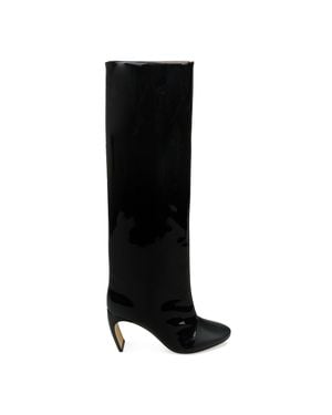 Lanvin Banana Heel 80Mm Large Knee-High Boots - Black