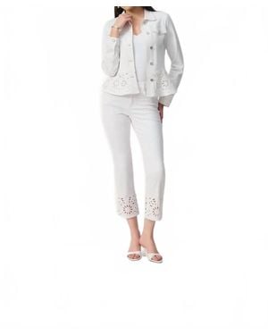 Joseph Ribkoff Cropped Mid-Rise Pants - White